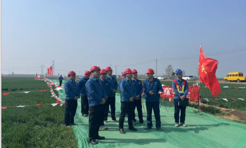 国网山东省电力公司领导220kV滨大线施工现场调研指导工作